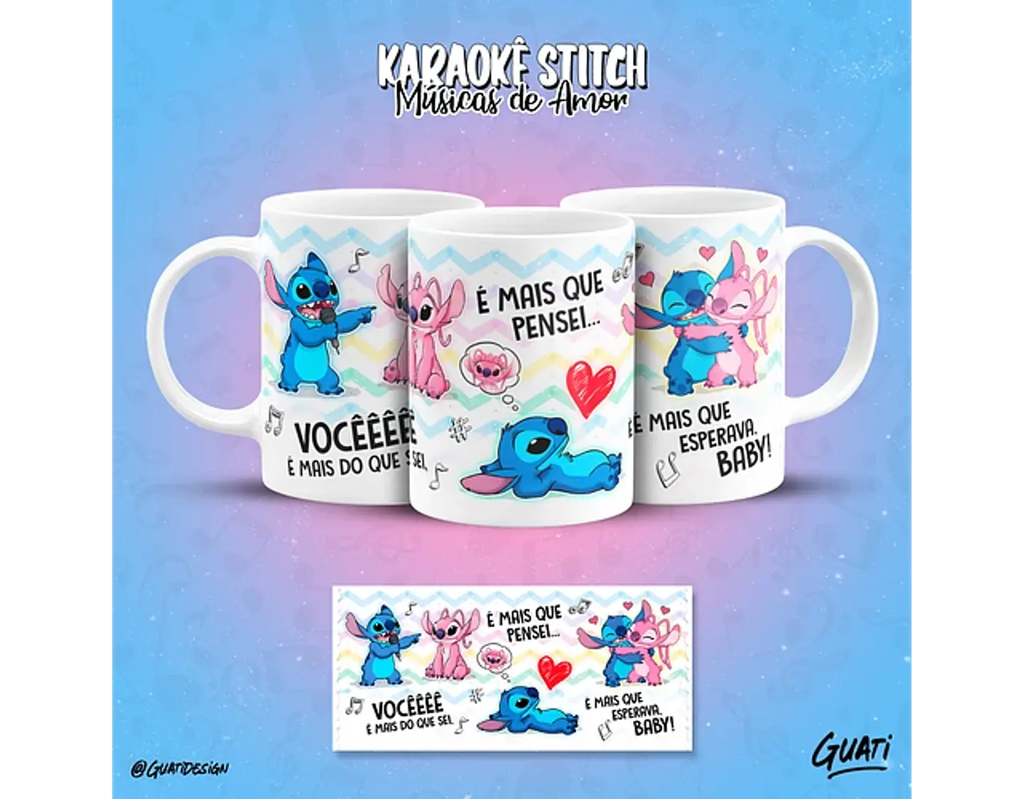 Arquivo canecas Karaokê Stitch músicas de amor - GUATI 11