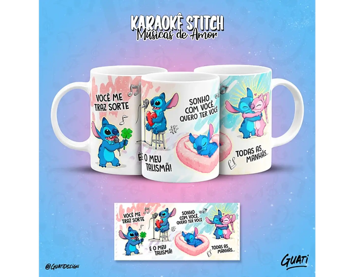 Arquivo canecas Karaokê Stitch músicas de amor - GUATI 12
