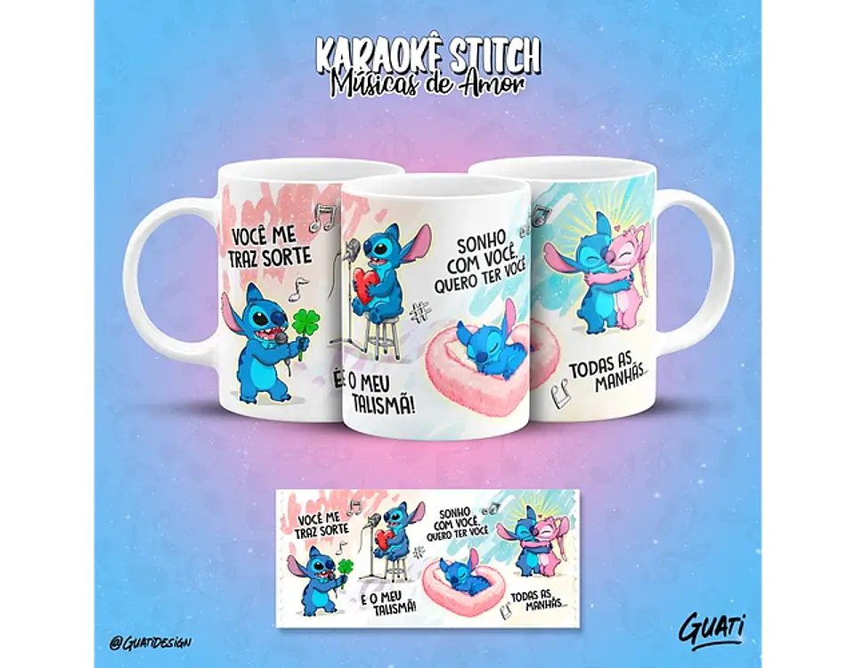 Arquivo canecas Karaokê Stitch músicas de amor - GUATI 12