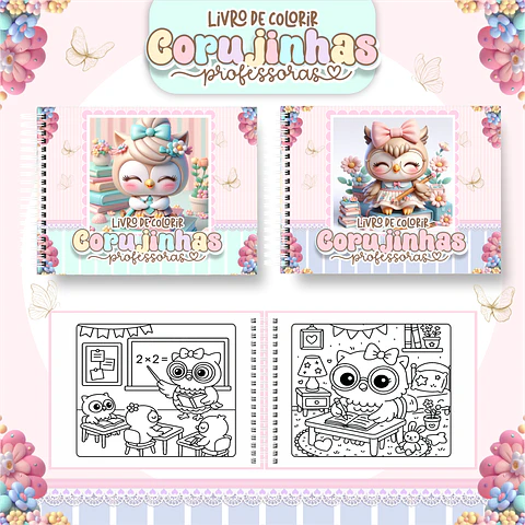Arquivo livro de colorir corujinhas professoras - PAMELLA