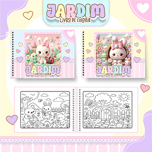 Arquivo livro de colorir Jardim Fofo - PAMELLA