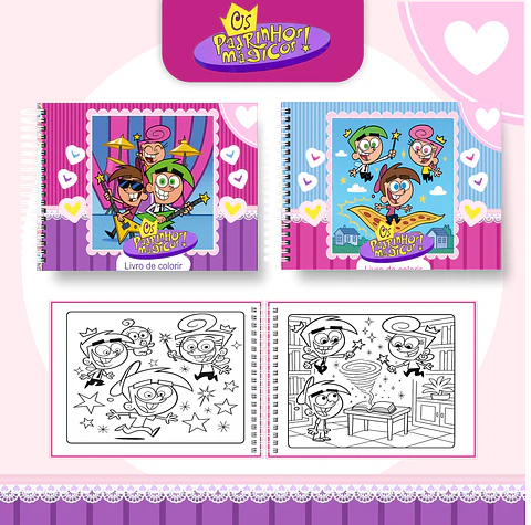 Arquivo livro de colorir Padrinhos Mágicos - PAMELLA