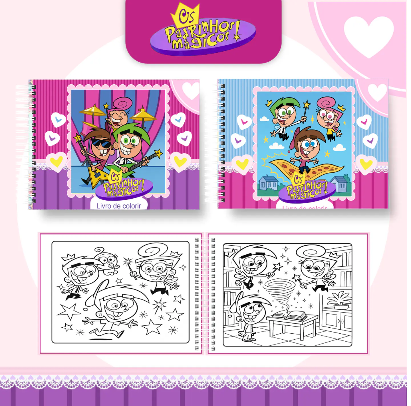 Arquivo livro de colorir Padrinhos Mágicos - PAMELLA 1