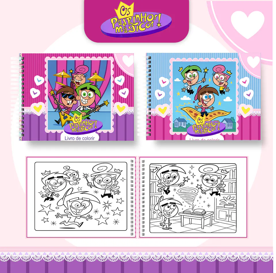 Arquivo livro de colorir Padrinhos Mágicos - PAMELLA 1
