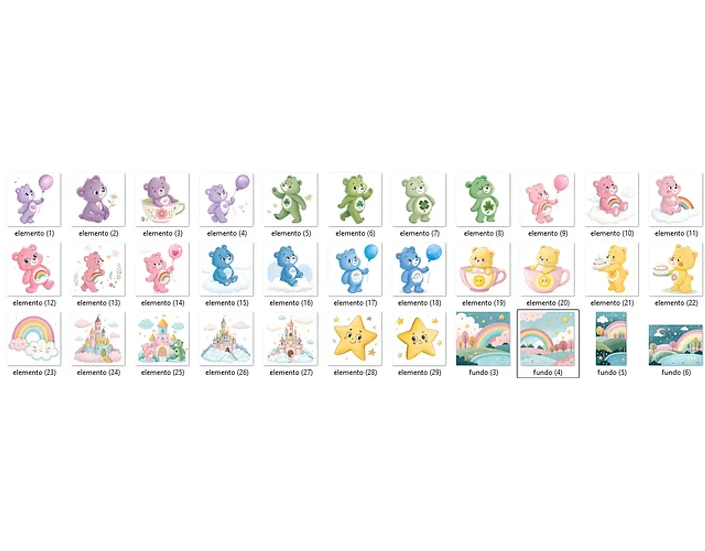 Kit Digital Ursinhos Carinhosos - FANDDY 2