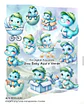 Kit Digital Dino baby azul aquarela - FANDDY - Thumbnail 1