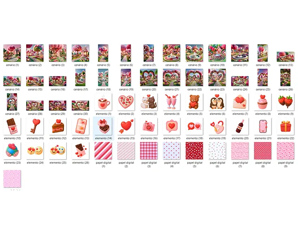 Kit Digital Dia dos namorados 3D - FANDDY 2