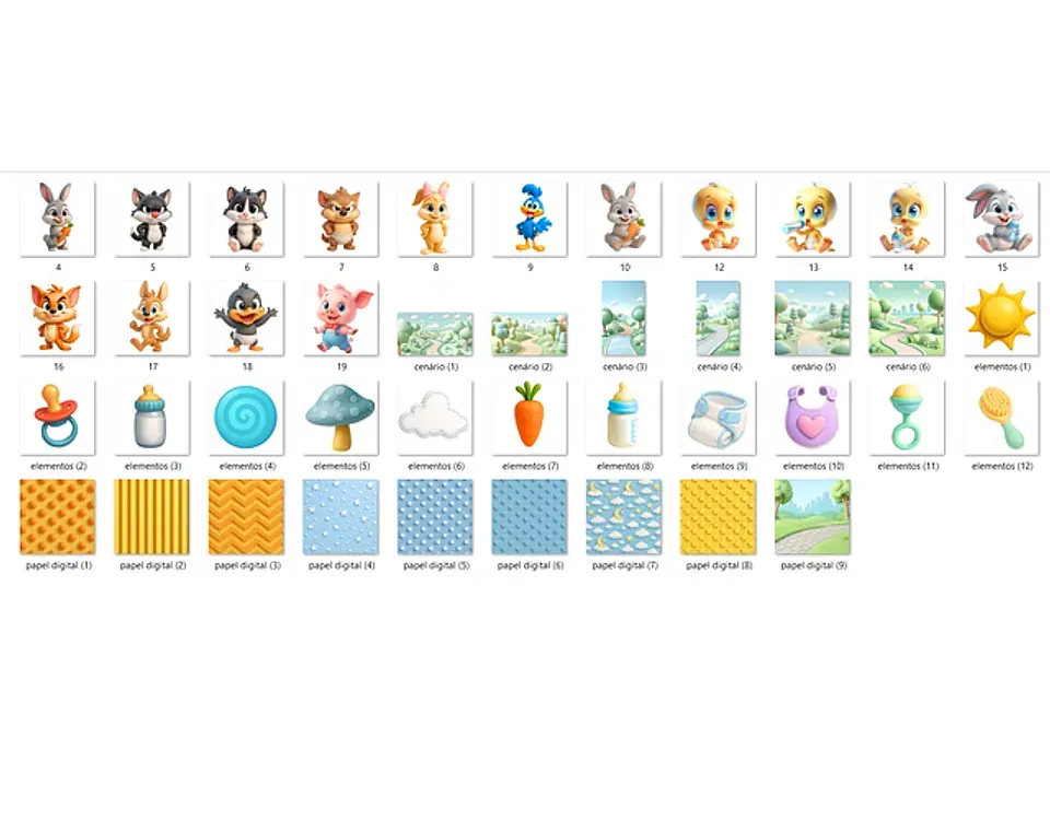 Kit Digital Looney Tunes Baby 2 em 3D - FANDDY 2