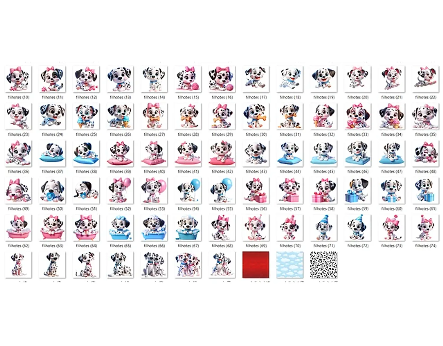 Kit Digital Dalmatas 3D - FANDDY 2