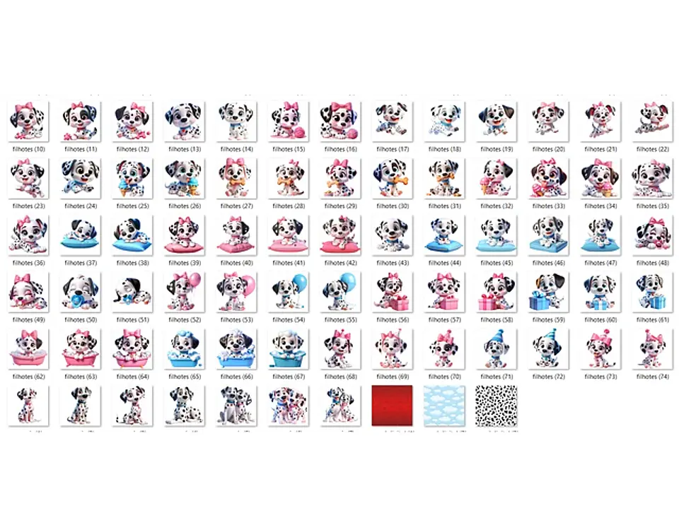 Kit Digital Dalmatas 3D - FANDDY 2