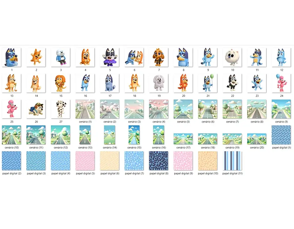 Kit Digital Bluey 3D - FANDDY 2