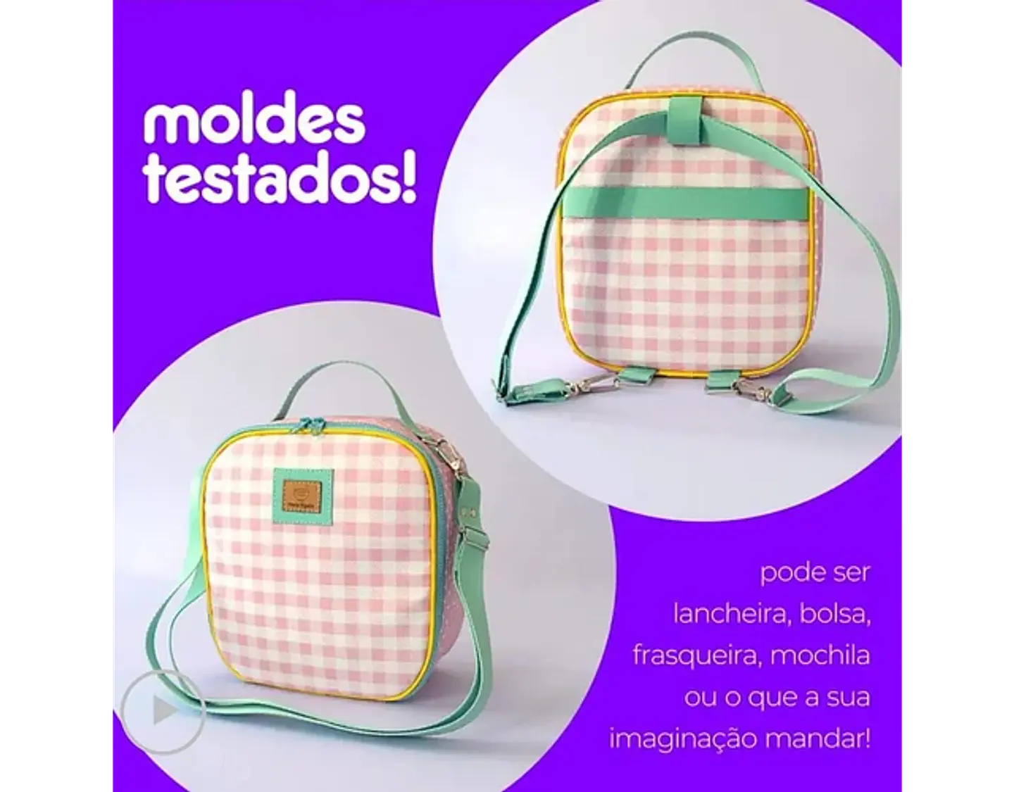Arquivo bolsas frasqueiras 5 tamanhos - MEIA TIGELA 6