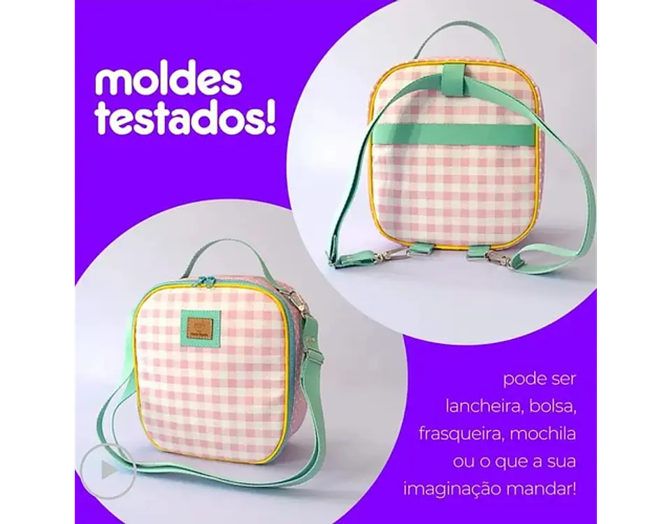 Arquivo bolsas frasqueiras 5 tamanhos - MEIA TIGELA 6