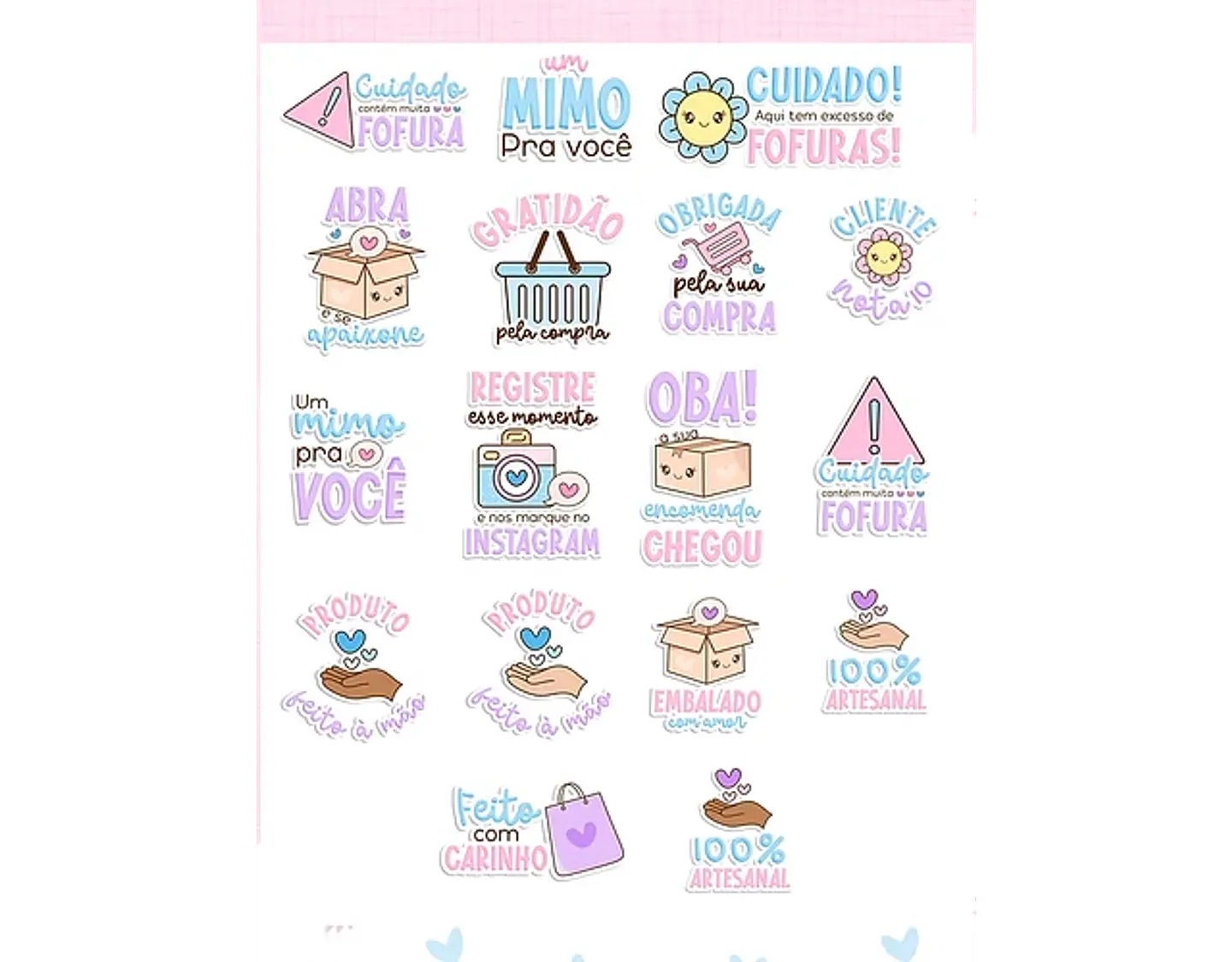 Arquivo Embalagem fofa umboxing - CANDY DESIGN 2