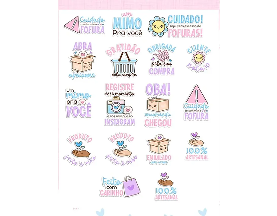 Arquivo Embalagem fofa umboxing - CANDY DESIGN 2