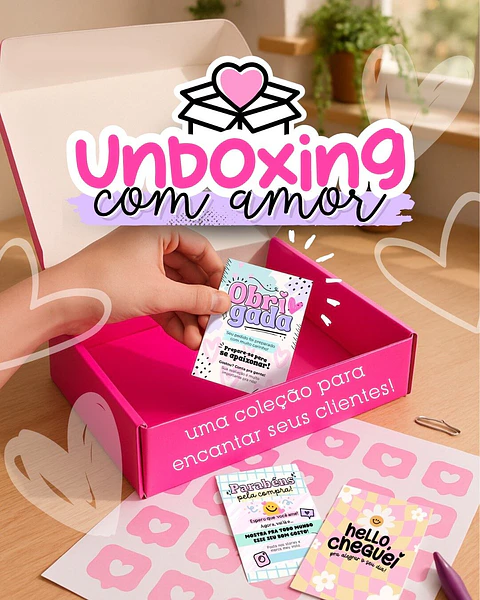 Arquivo UNBOXING com amor | Arquivos Editáveis - Ana Flor