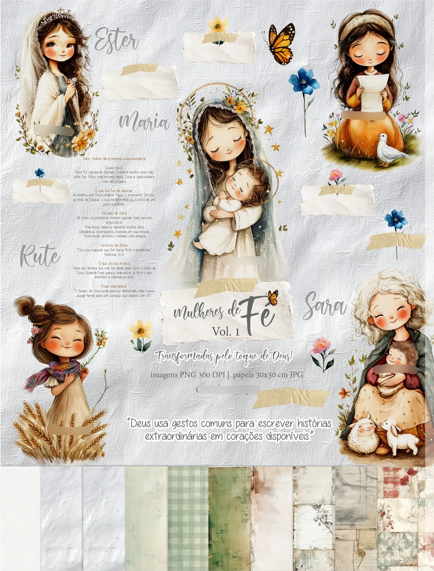 Kit Digital Mulheres de Fé - CARINAS PAPER 1