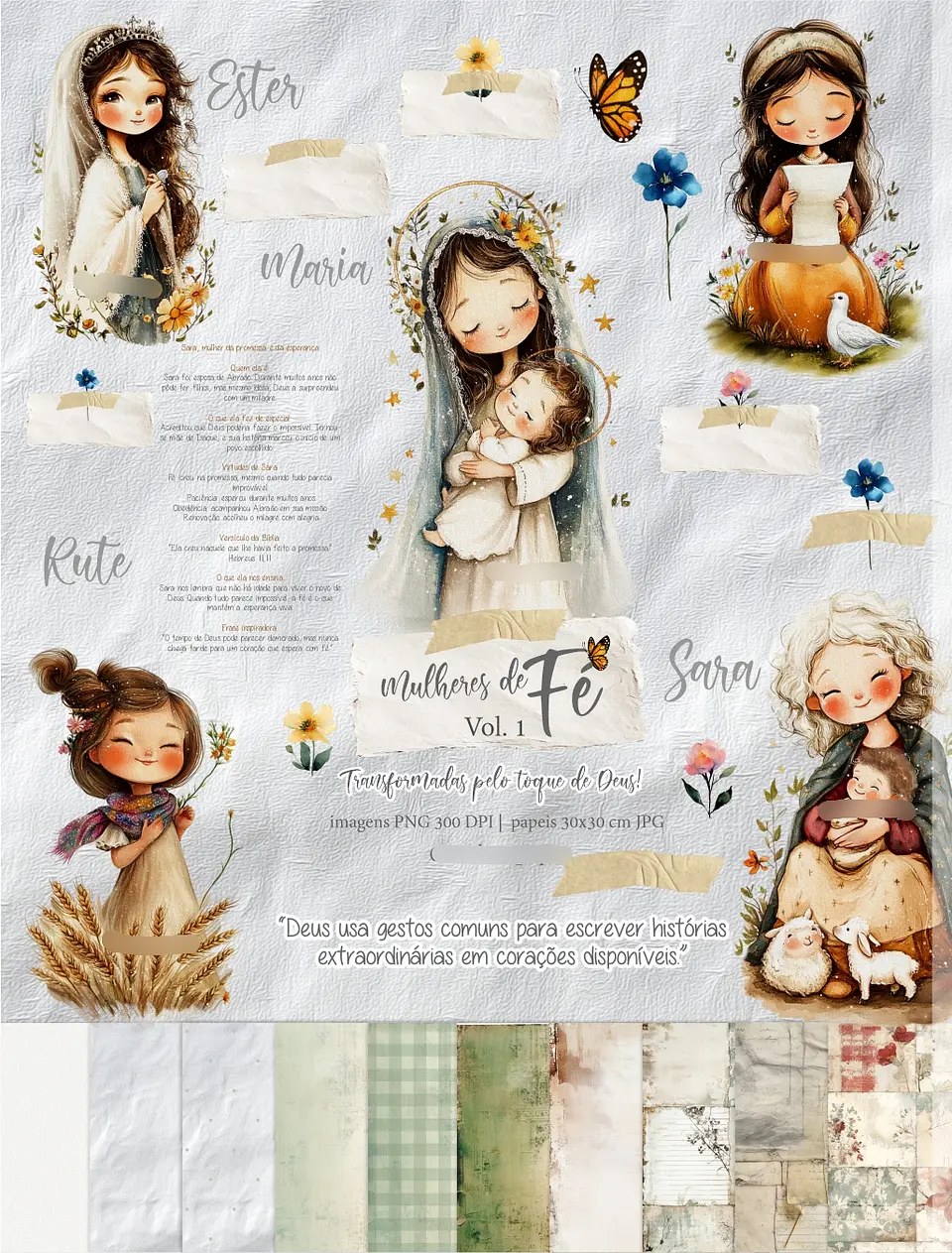 Kit Digital Mulheres de Fé - CARINAS PAPER 1