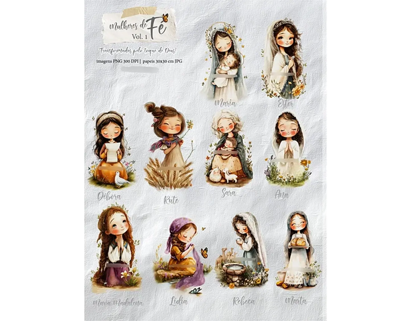 Kit Digital Mulheres de Fé - CARINAS PAPER 3
