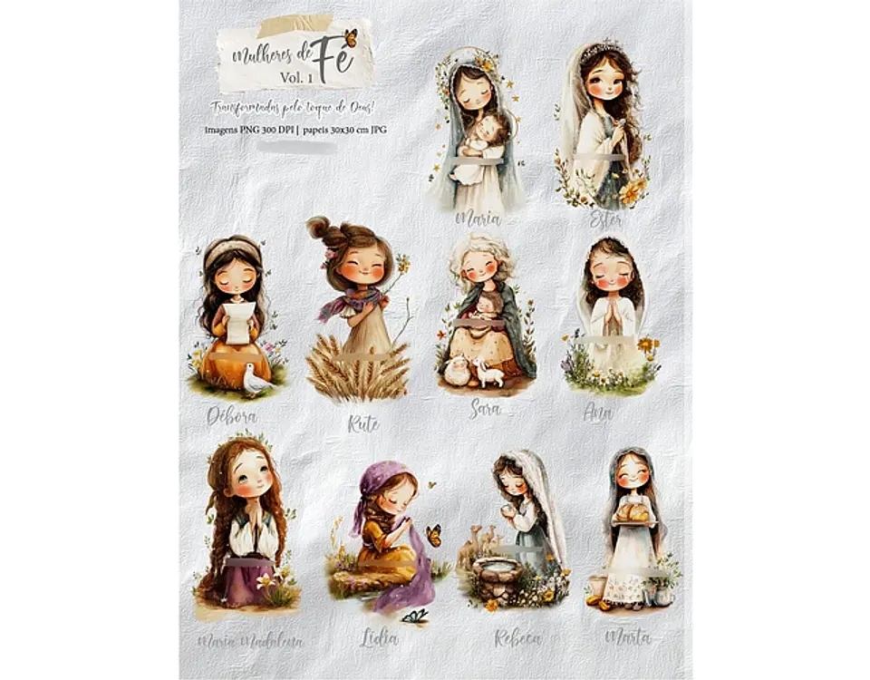Kit Digital Mulheres de Fé - CARINAS PAPER 3