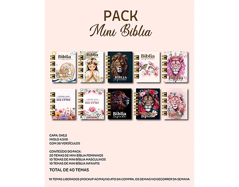 Arquivo encadernação pack mini bíblias - DREAM ARTS