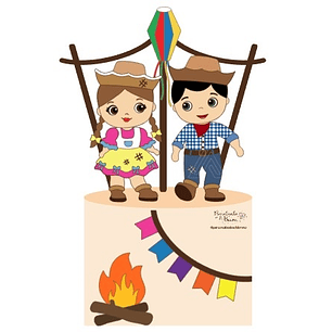 Arquivo casal caipira topo de bolo festa junina