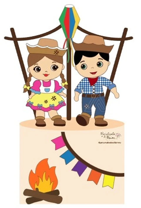 Arquivo casal caipira topo de bolo festa junina