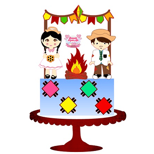 Arquivo topo de bolo casal caipira festa junina