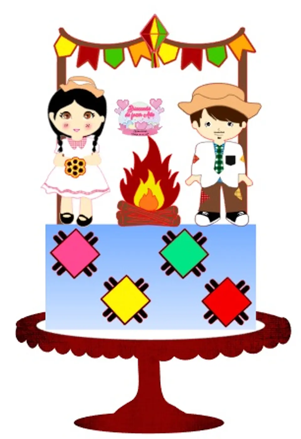 Arquivo topo de bolo casal caipira festa junina 1