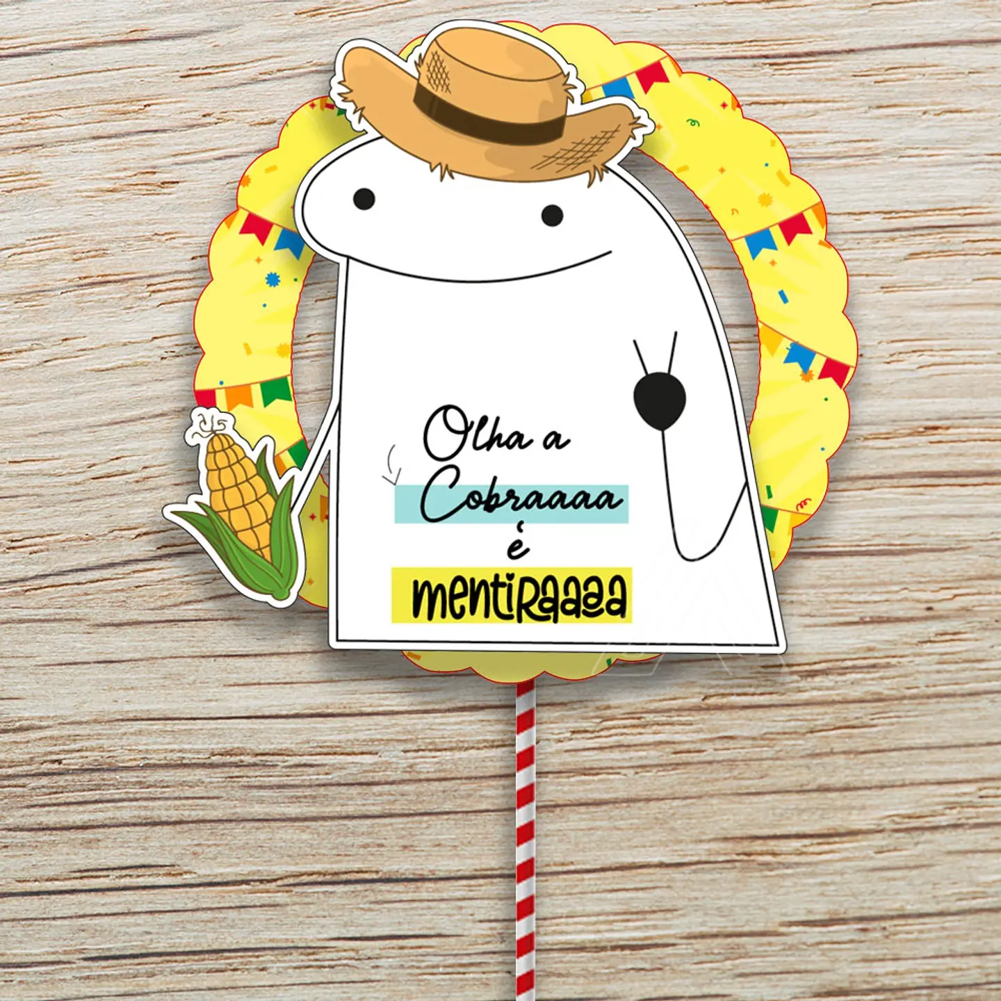 Arquivo olha a cobra é mentira topo de bolo festa junina 1