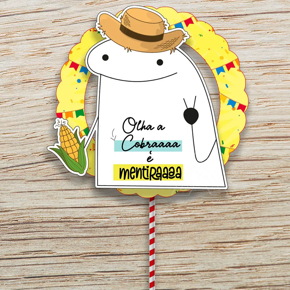 Arquivo olha a cobra é mentira topo de bolo festa junina 1