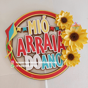 Arquivo mió arraiá do ano topo de bolo festa junina