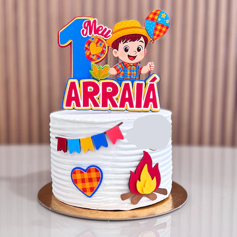 Arquivo Topo de Bolo Festa Junina Primeiro Arraiá Menino