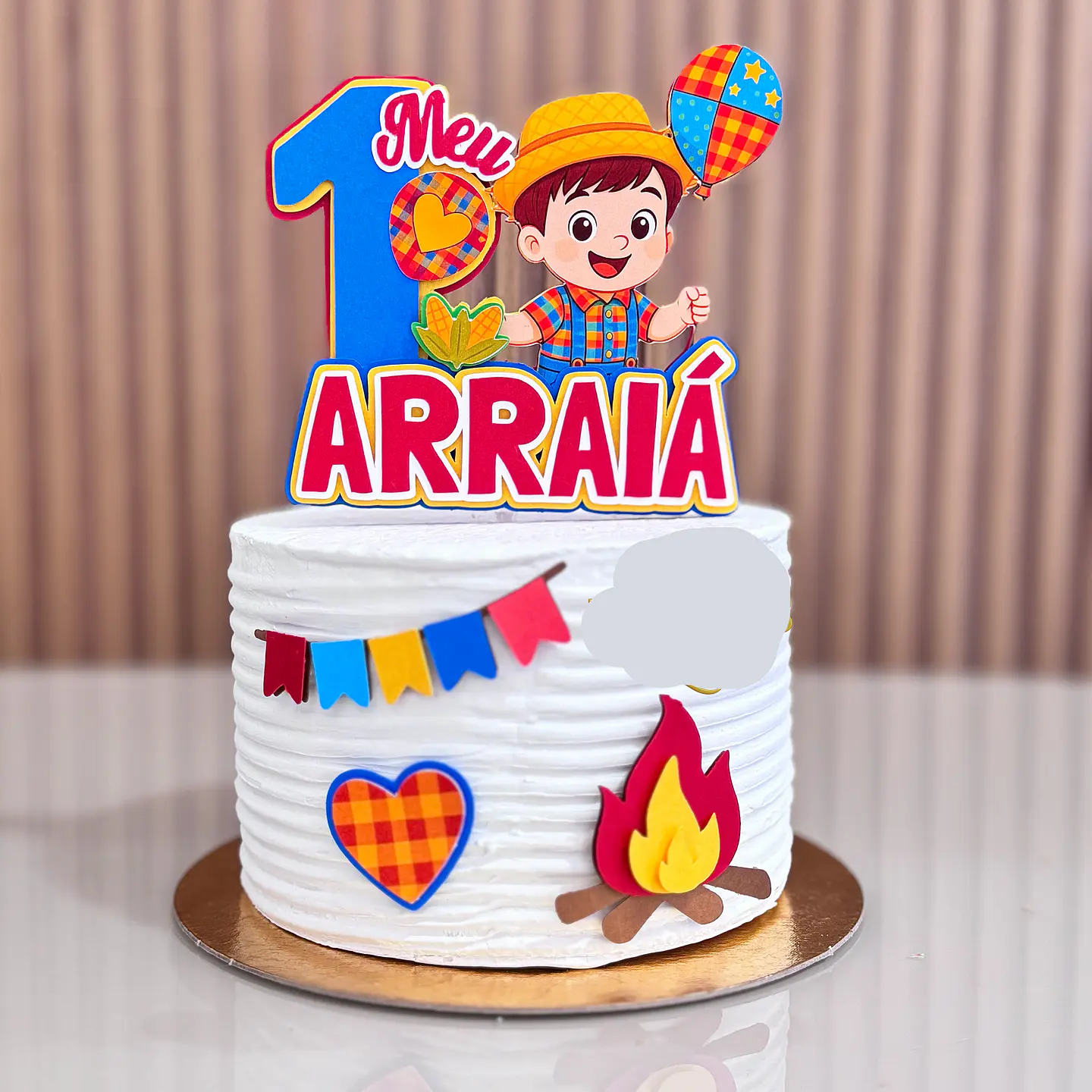 Arquivo Topo de Bolo Festa Junina Primeiro Arraiá Menino 1