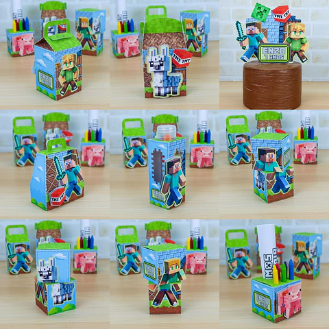 Arquivo de corte Minecraft 29 - CHUVINHA DE PAPEL