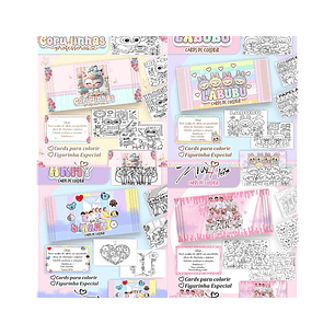 Arquivo Big Cards de Colorir 100 temas - Pamella