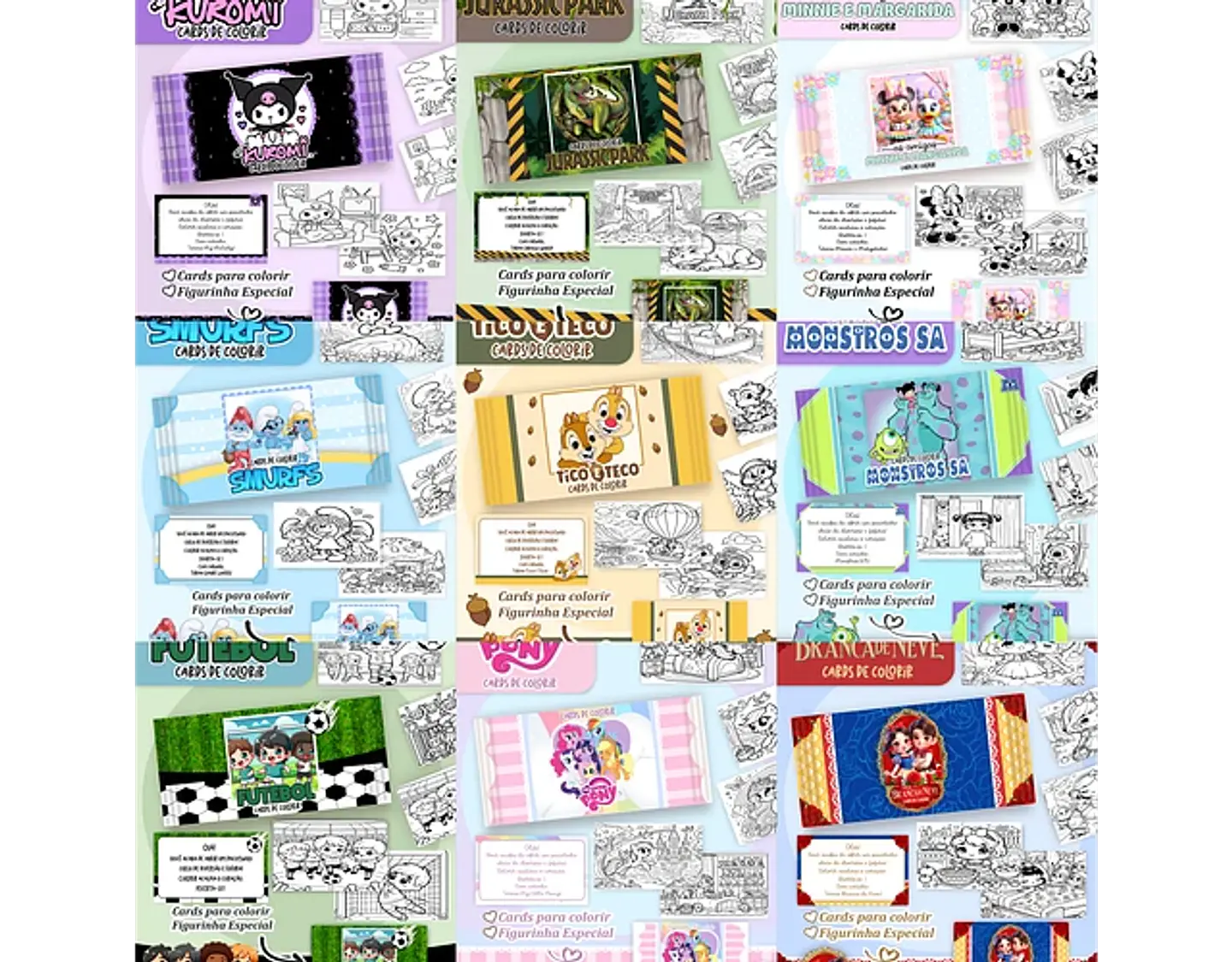Arquivo Big Cards de Colorir 100 temas - Pamella 2