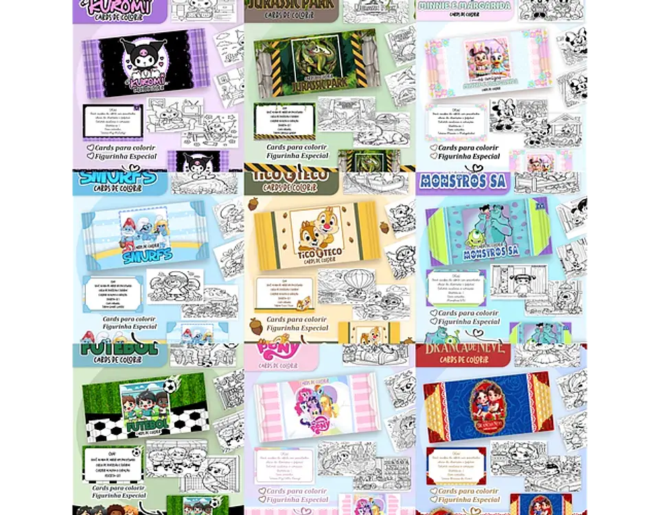 Arquivo Big Cards de Colorir 100 temas - Pamella 2