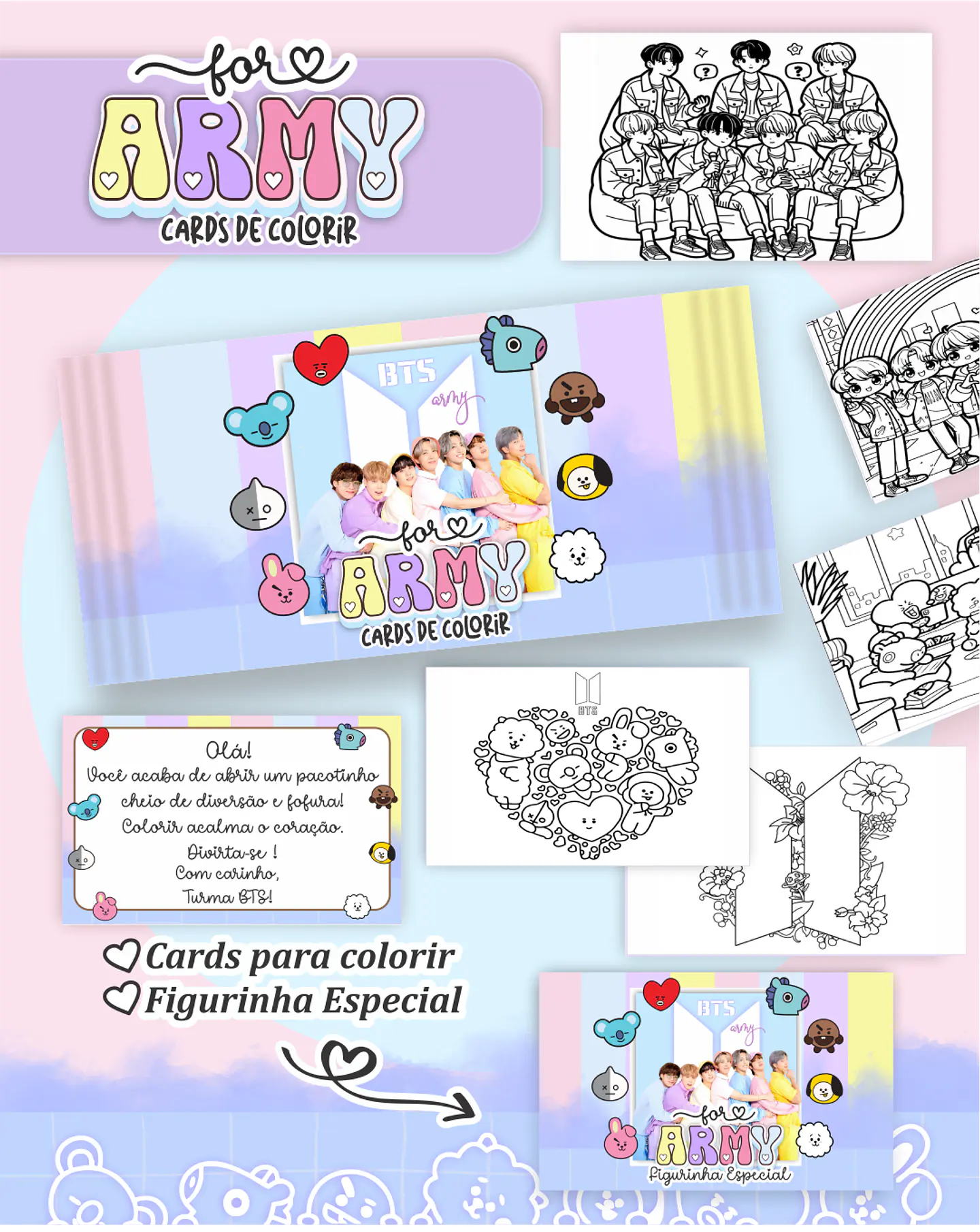 Arquivo Big Card de Colorir BTS - PAMELLA 1