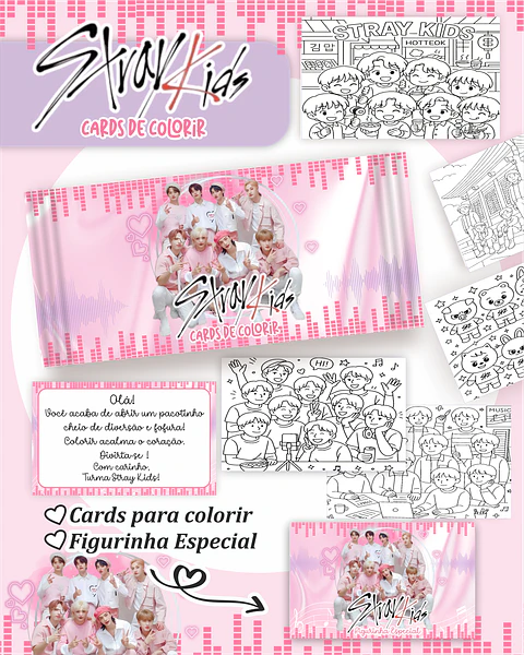 Arquivo Big Card de Colorir Stray Kids - PAMELLA
