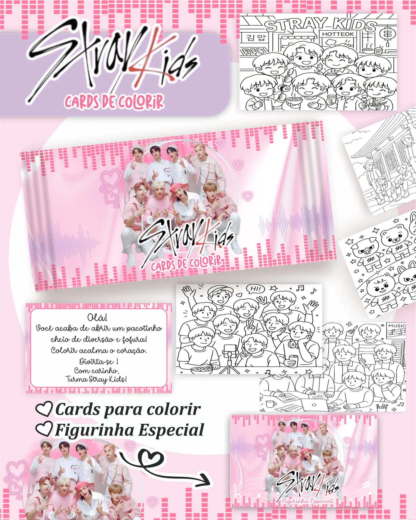 Arquivo Big Card de Colorir Stray Kids - PAMELLA 1