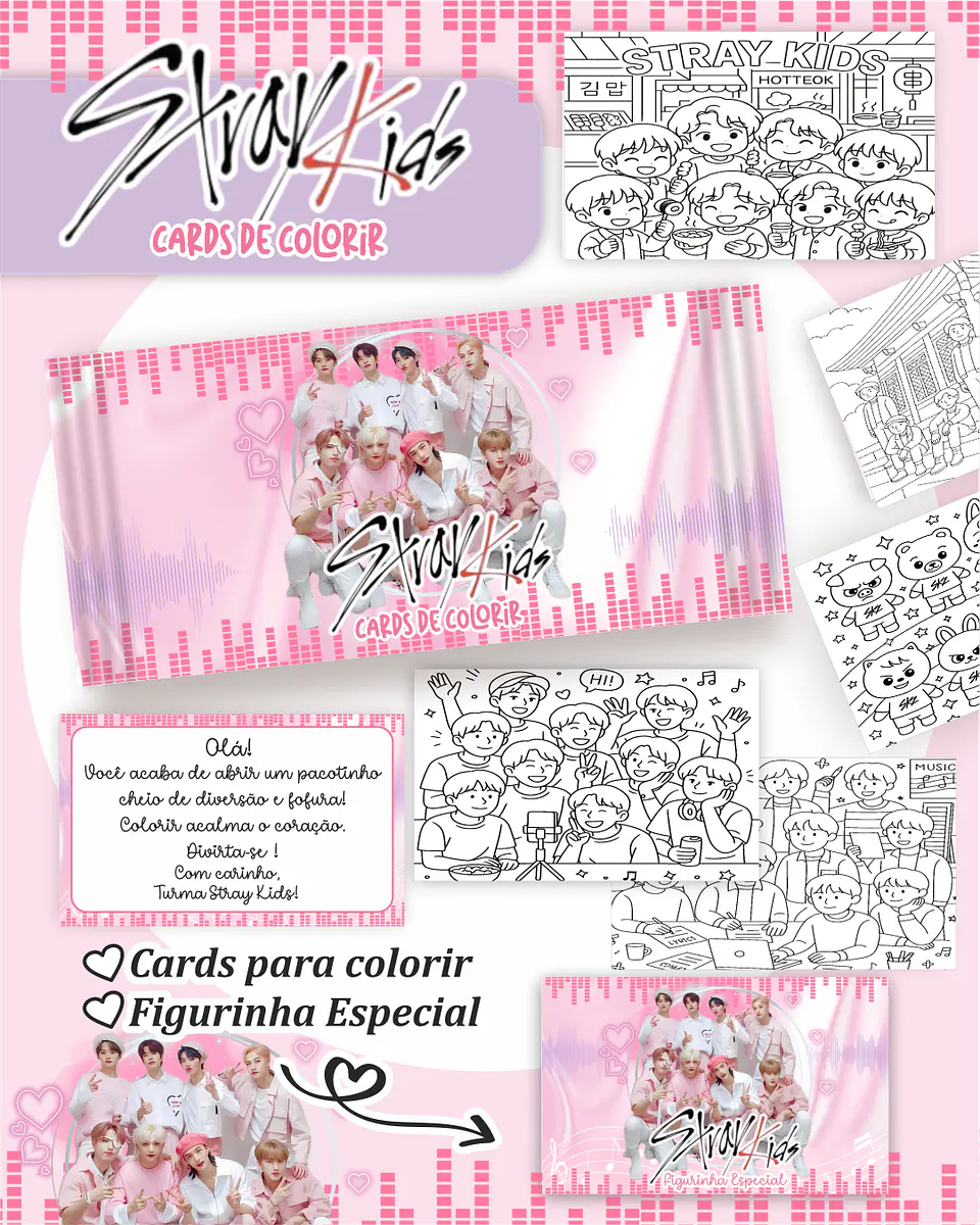Arquivo Big Card de Colorir Stray Kids - PAMELLA 1