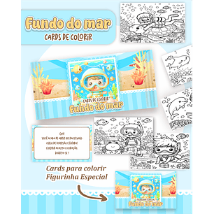 Arquivo Big Card de Colorir Fundo do Mar Menino - PAMELLA