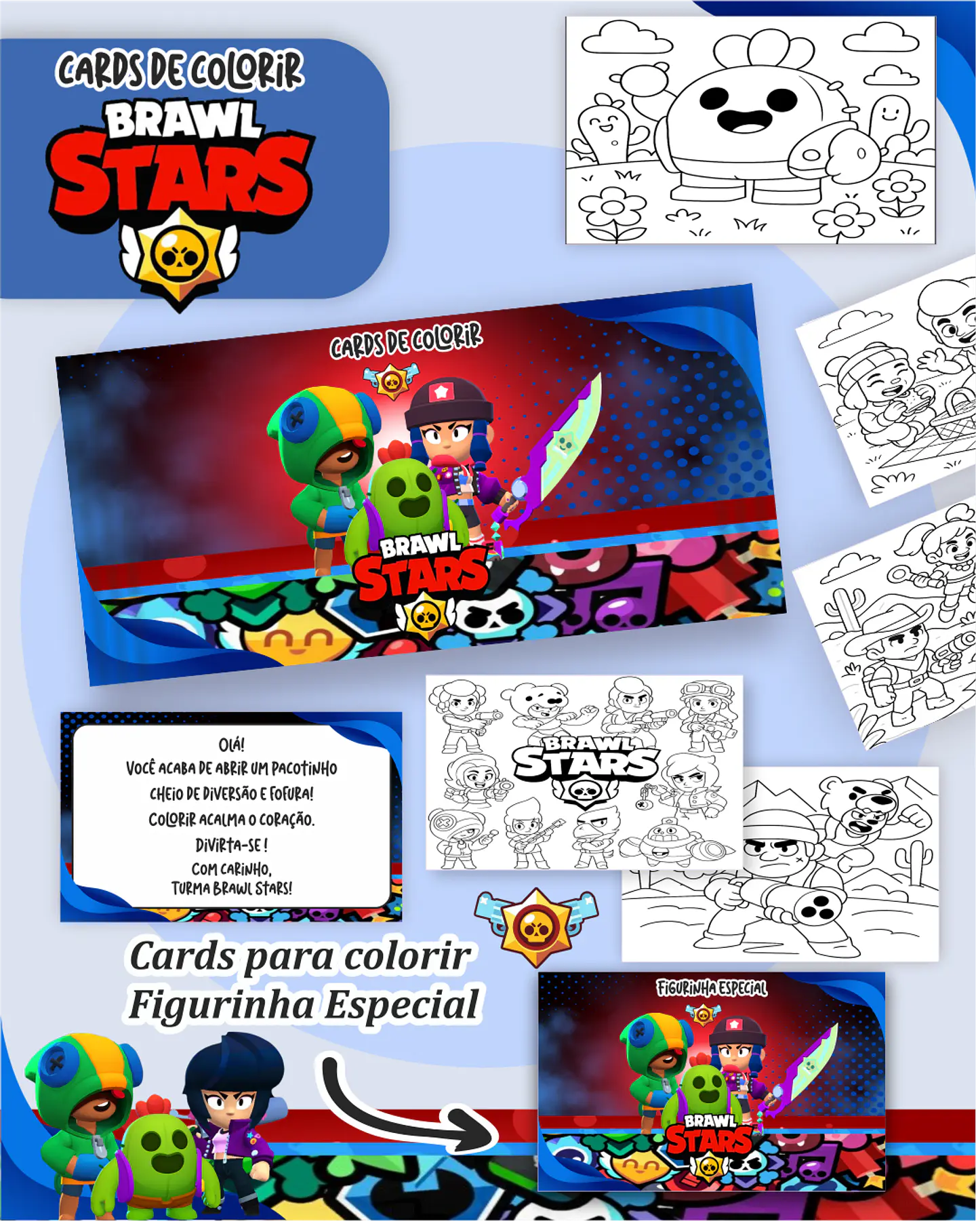 Arquivo Big Card de Colorir Brawl Stars - PAMELLA 1