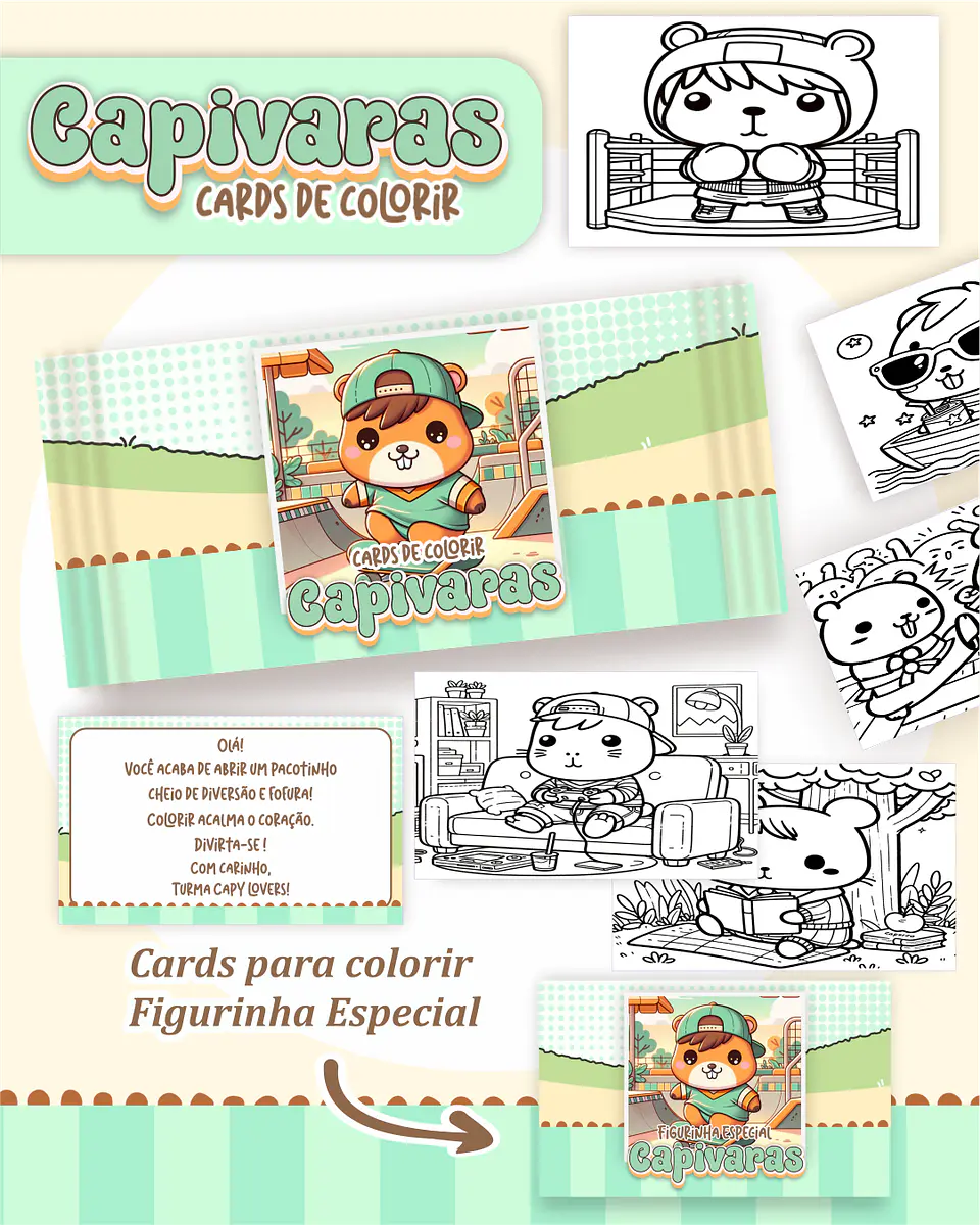 Arquivo Big Card de Colorir Capivara Menino - PAMELLA 1
