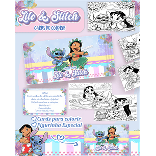 Arquivo Big Card de Colorir Lilo e Stitch - PAMELLA
