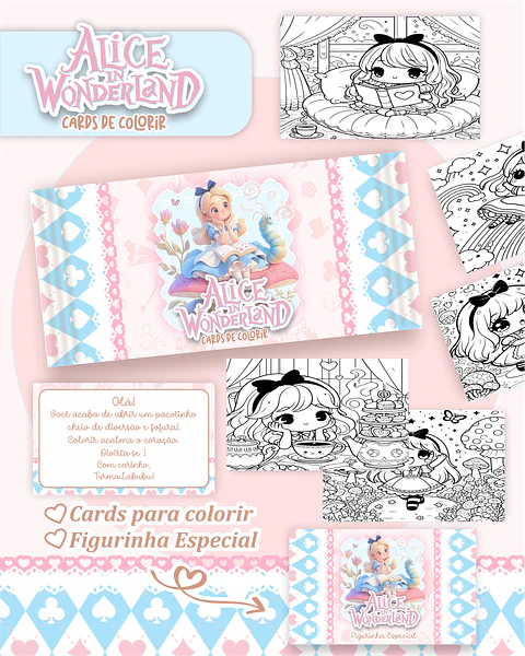 Arquivo Big Card de Colorir Alice - PAMELLA