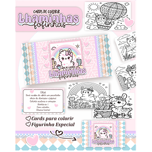Arquivo Big Card de Colorir Lhamas Fofas - PAMELLA