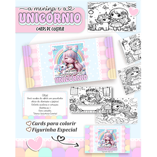 Arquivo Big Card de Colorir A Menina e o unicórnio - PAMELLA