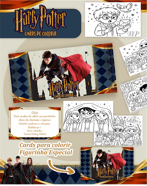 Arquivo Card de Colorir Harry Potter - PAMELLA